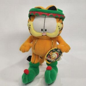 RUSSEL STOVER 7.5" Garfield Christmas Collectible Plush Toy Green Elf Hat Shoes